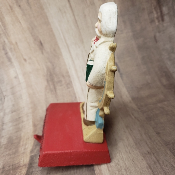 Midwest Cast Iron Christmas Stocking Holder Nautical Steamboating Helmsmam - Picture 4 of 12